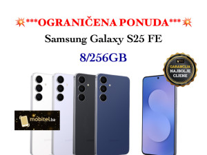 Samsung Galaxy S25 FE S25FE 8GB 256GB Jetblack NOVO — fotografija 1