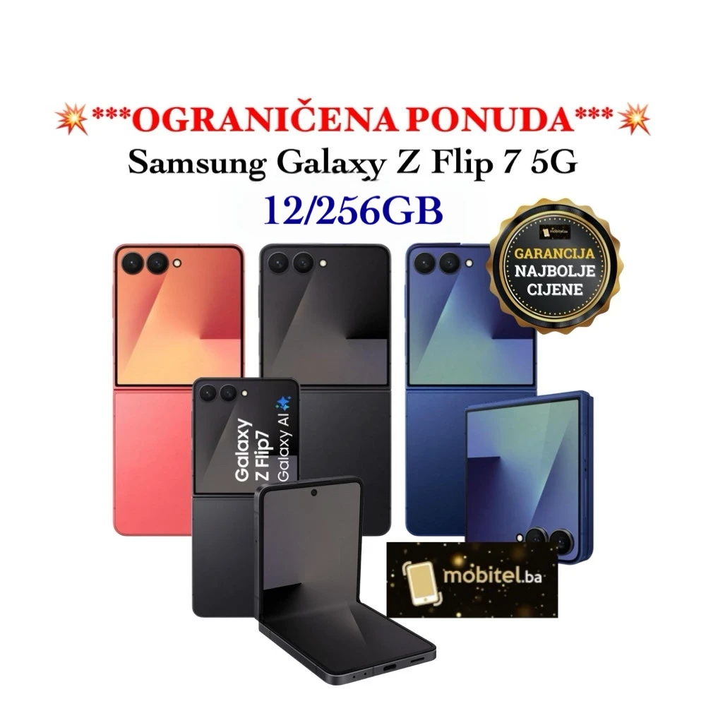 Samsung Galaxy Z Flip 7 5G 12GB 256GB Jetblack / Blue / Coral Red — fotografija 1