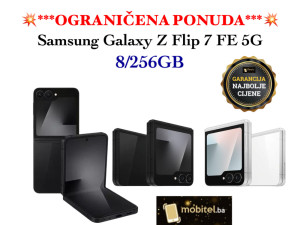 Samsung Galaxy Z Flip 7 FE 7FE 5G 8GB 256GB Black i White NOVO — fotografija 1