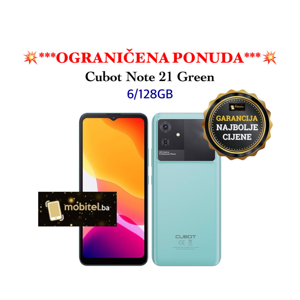 Mobitel Cubot Note 21 Note21 6GB 128GB Green AKCIJA — fotografija 1