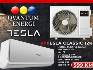 KLIMA TESLA 12KA CLASIC INVERTER -15 SA MATERIJALOM TA36FFLL — fotografija 1
