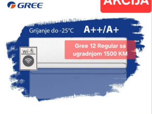 AKCIJA Klima Gree Regular -25 sa mont. 1500 KM B.LUKA Elektromont — fotografija 1