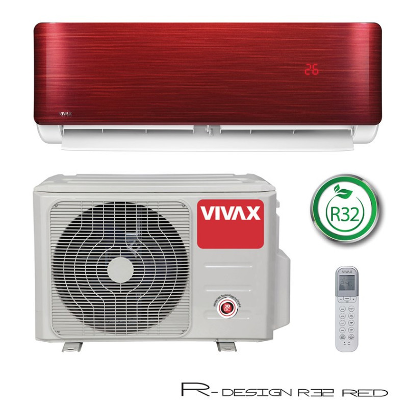 Klima inverter Vivax R Dizajn Crvena 12-ka — fotografija 1