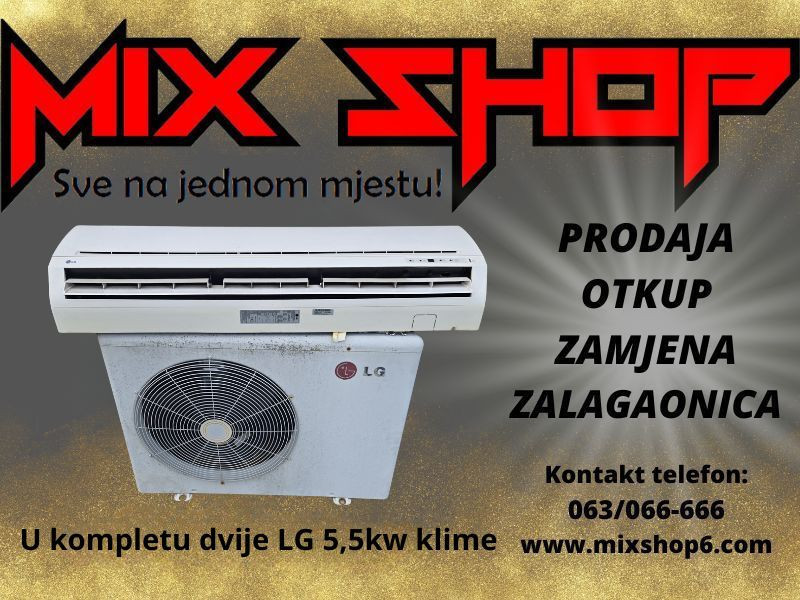 Dvije LG klime 5,5kw 5,5 kw 18ka 2x unutaranja i vanjska jedinica — fotografija 1