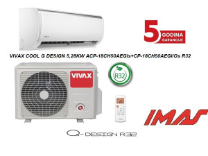 KLIMA VIVAX COOL G DESIGN 5,28KW inverter R32 — fotografija 1