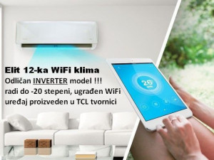 Elit 12-ka WiFi A++ INVERTER do -20 klima INV-12HE Smart by TCL — fotografija 1