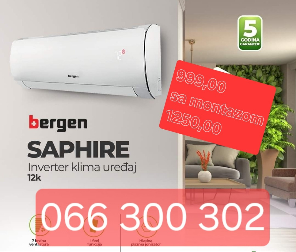 Bergen klima model 2024 a++ sa montažom — fotografija 1