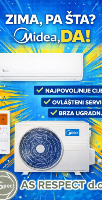 MIDEA ALL EASY PRO 12KA KLIMA INVERTER 3.5KW — fotografija 1