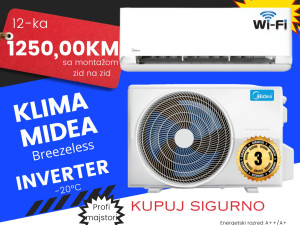 KLIMA MIDEA BREEZELESS INVERTER