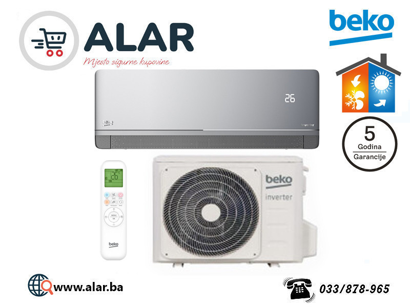 Beko Klima BEVPMS 180/181 SILVER inverter 18 ka 1 grijač — fotografija 1