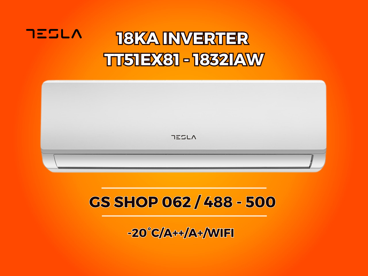 Klima TESLA Select 18KA INVERTER -20 A++ TT51EX81-1832IAW — fotografija 1