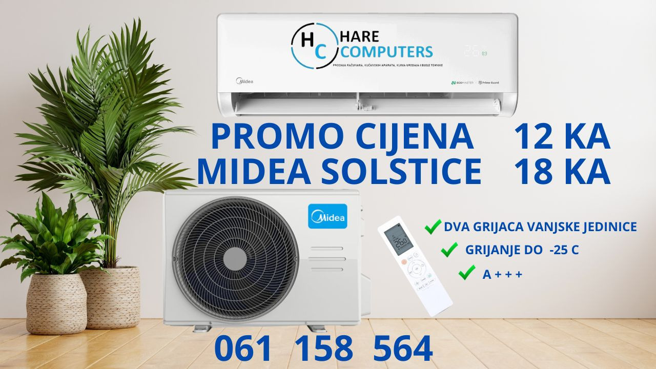 Klima MIDEA SOLSTICE Extra klima 12ka grijaci vanjske jedinice — fotografija 1