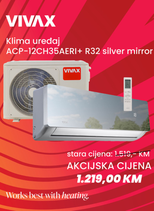 VIVAX COOL, klima uređaji, ACP-12CH35AERI+ R32 SILVER MIRROR — fotografija 1