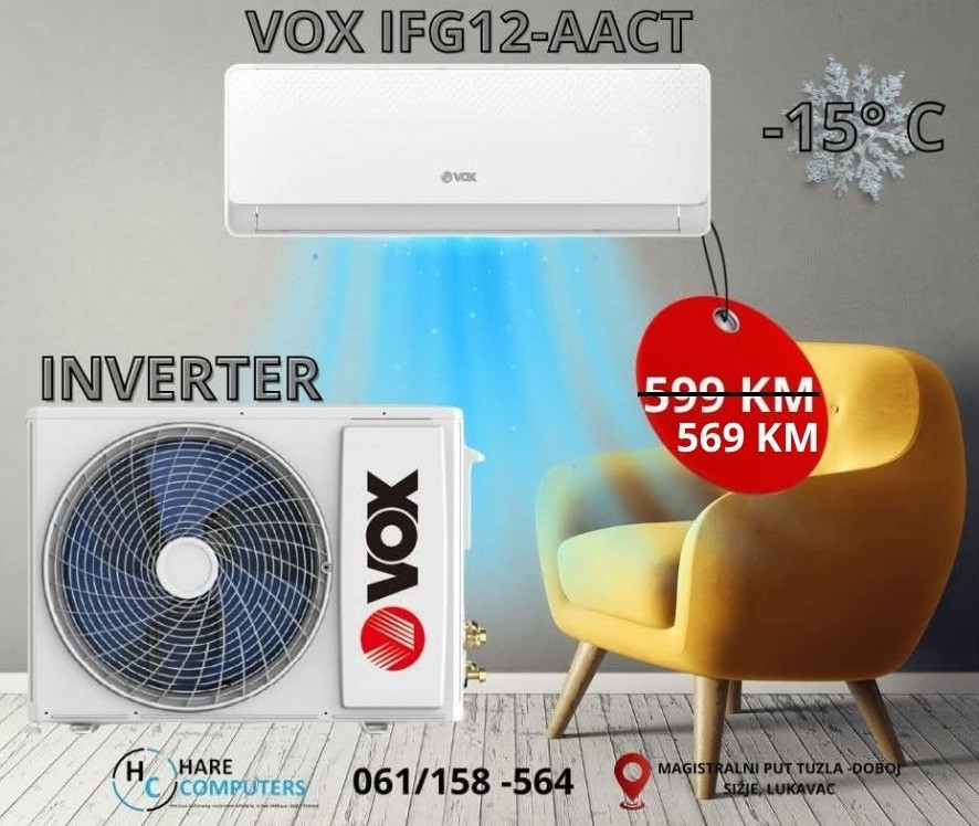 AKCIJA Klima uređaj Vox Inverter IFG12-AAC do -15 — fotografija 1
