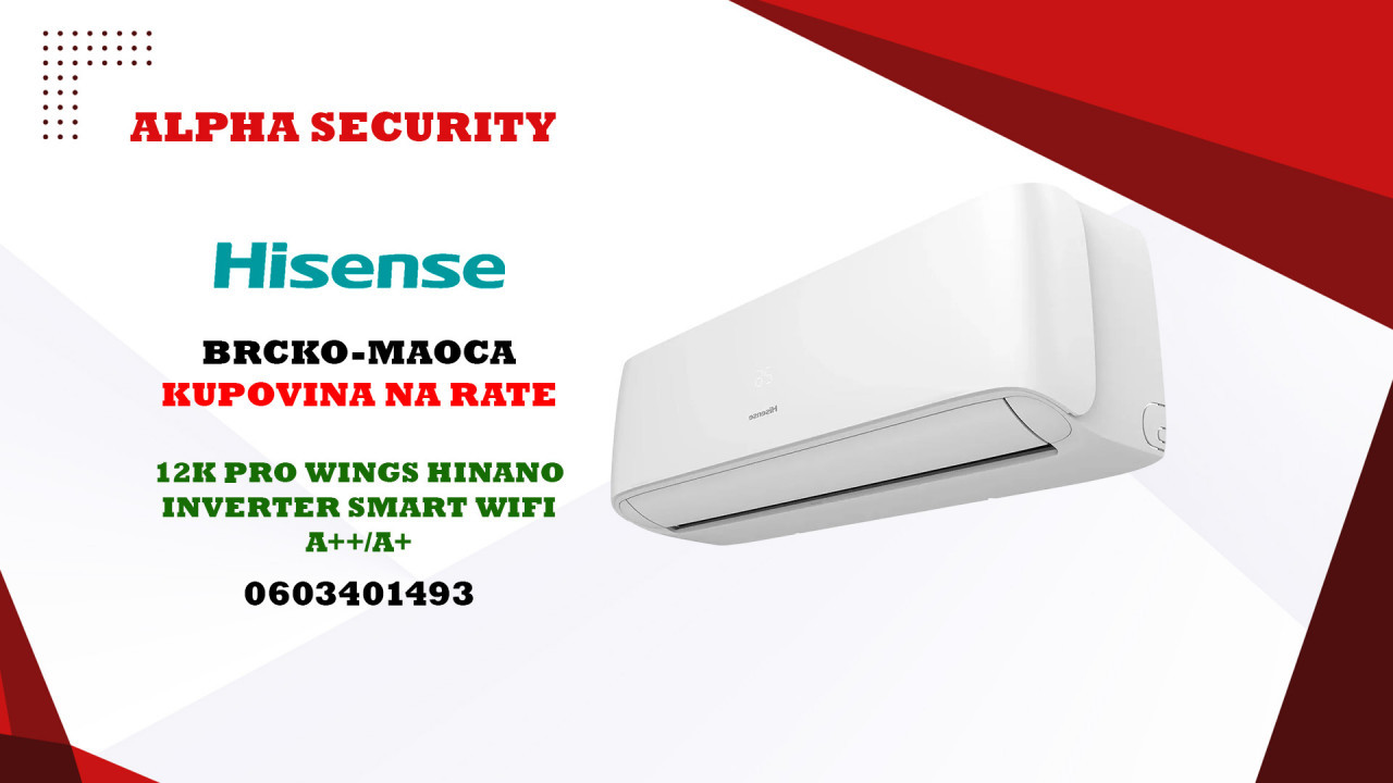 Hisense Pro Hinano 12k Inverter Klima/Wings Pro/Wifi/Aplikacija — fotografija 1