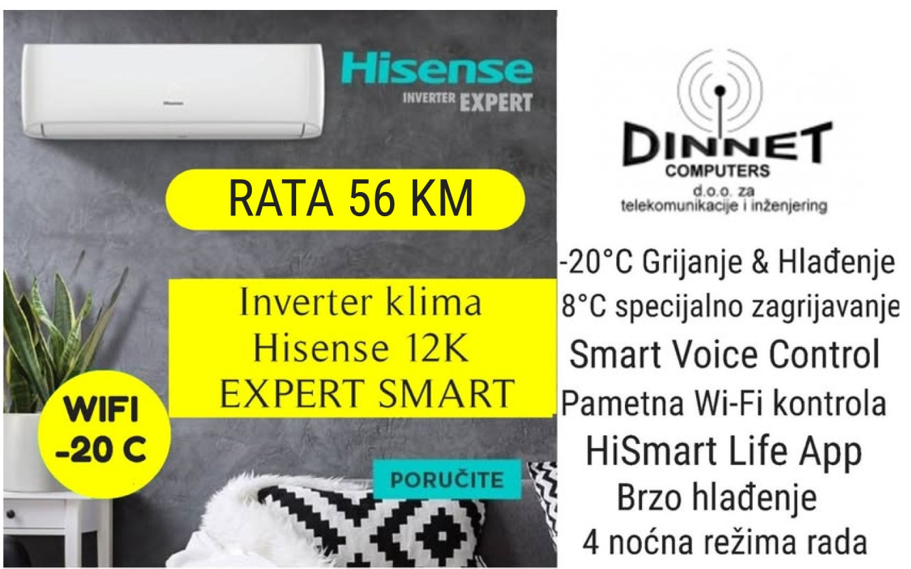 Inverter klima Hisense 12K EXPERT SMART — fotografija 1