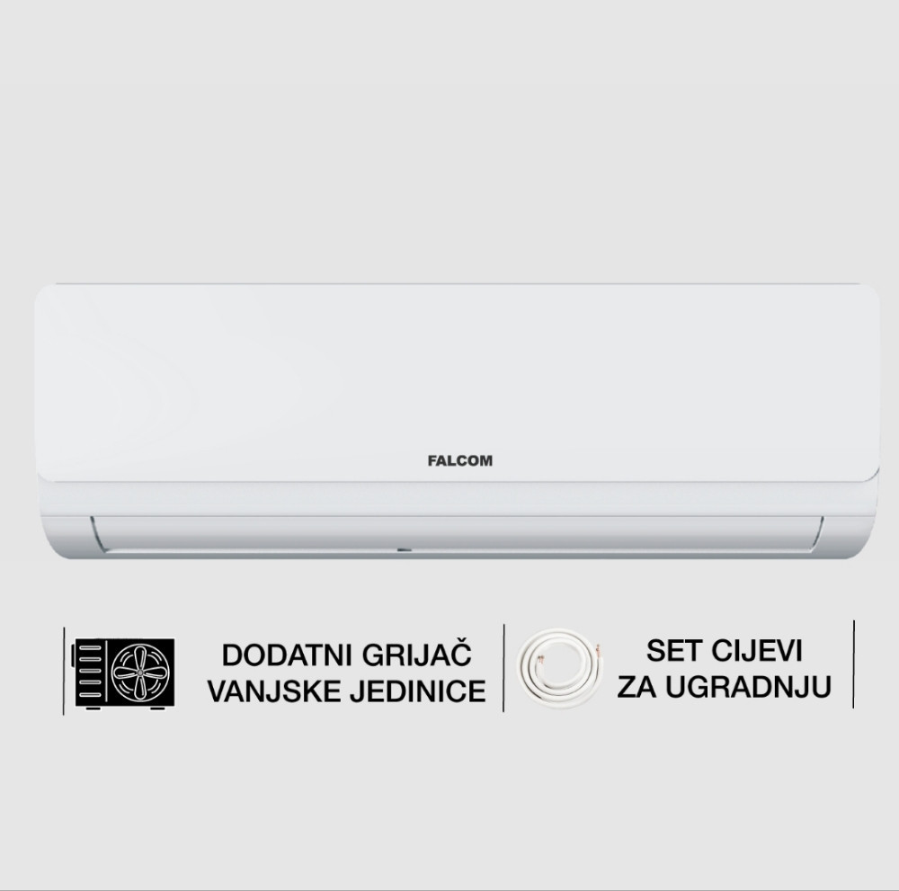 Klima 12 Inverter sa vanjskim grijacem A+++ 1220F-DOTS Falcom — fotografija 1