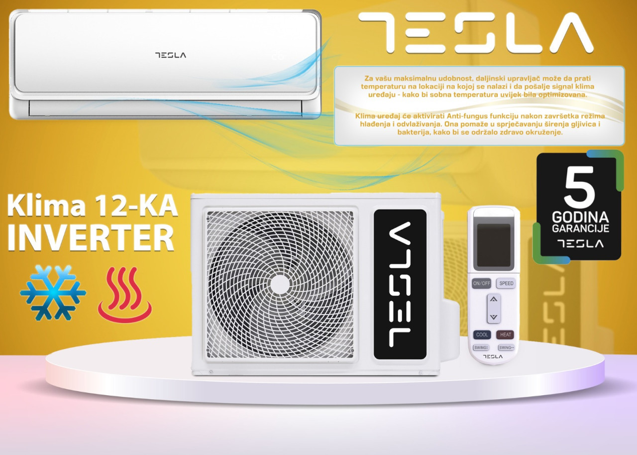 KLIMA UREDJAJ 12-KA INVERTER TESLA-AKCIJA — fotografija 1