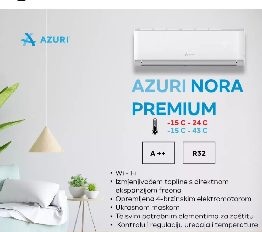AZURI KLIMA UREĐAJ AZI-WE35VE NORA — fotografija 1