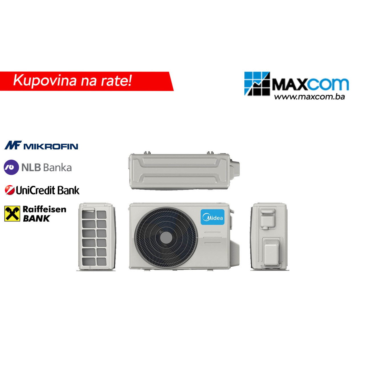 Midea klima uređaj All Easy Pro 12-ka; INVERTER Ugradnja — fotografija 1