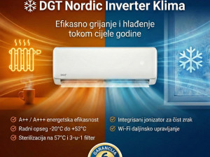 DGT Nordic 12ka inverter klima - Grijac - Wifi -20