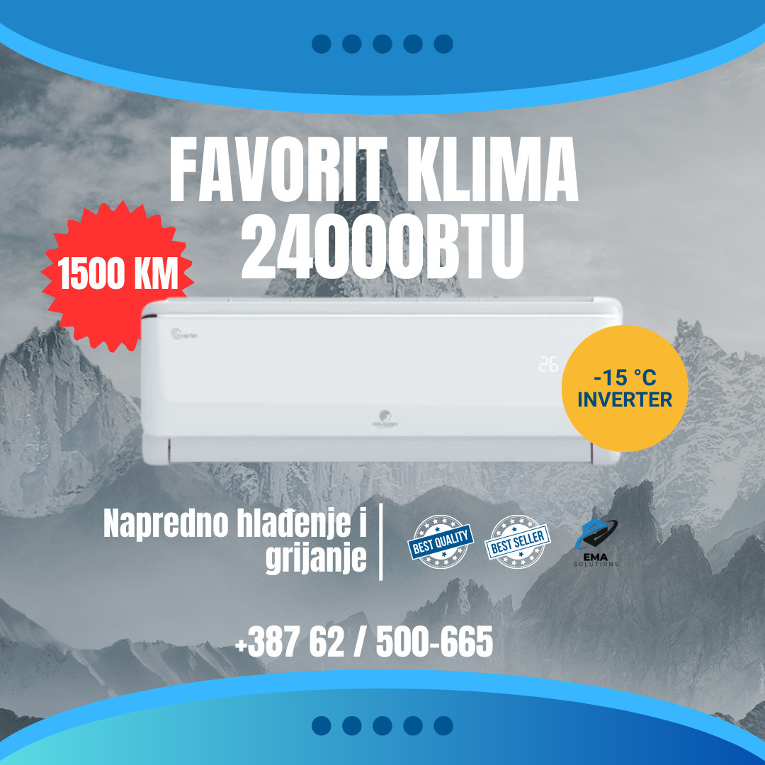 KLIMA INVERTER FAVORIT 24-ka FF -15C — fotografija 1