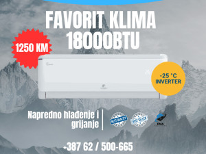 KLIMA INVERTER FAVORIT 18-ka JD HB -25C GRIJAČ
