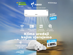 Klima FUEGO INVERTER 24KA -25 A+++ WMSE7 GRIJAČ VANJSKE — fotografija 1