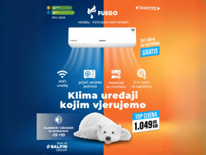 Klima FUEGO INVERTER 12KA -25 A+++ WMSE7 GRIJAČ VANJSKE — fotografija 1