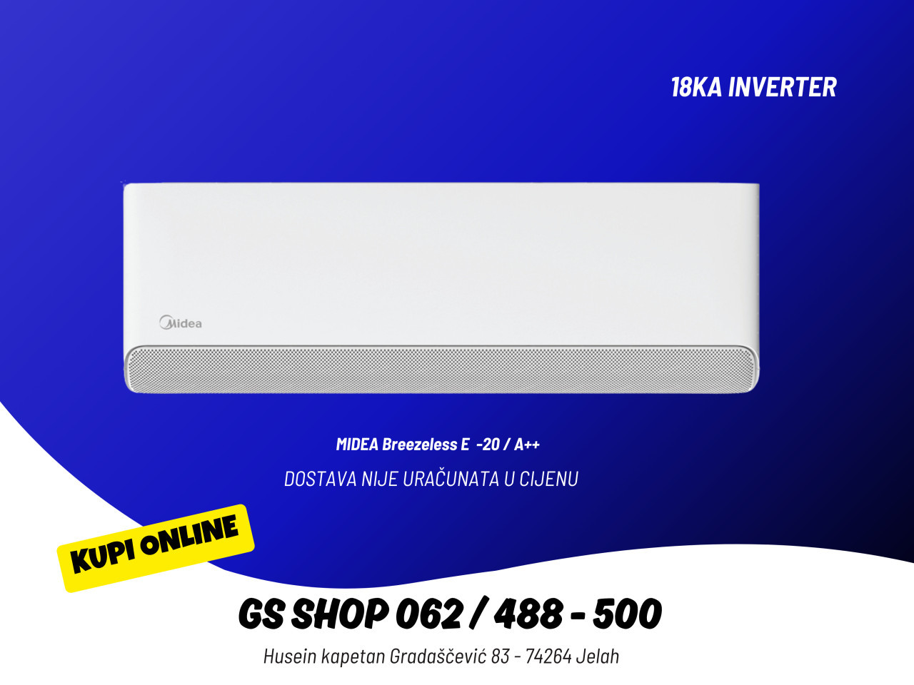 Klima Midea Breezeless E 18KA -20/A++/WIFI — fotografija 1