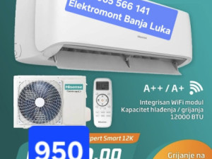 Klima 12 INVERTER -20C Hisense sa montažom 950 KM Banja Luka — fotografija 1
