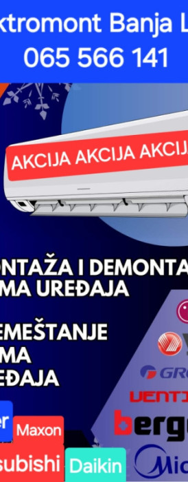 INVERTER KLIMA uredaji sa montazom i garancijom Elektromont — fotografija 1