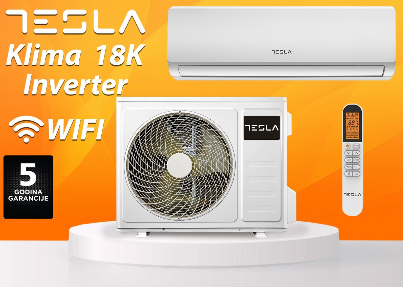 KLIMA UREDJAJ TESLA 18-KA INVERTER SA WIFI-AKCIJA — fotografija 1