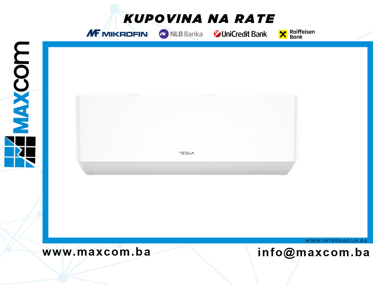TESLA Klima TT51TP91-1832IHWT Inverter,R32,WiFi DA 18000Btu snag. — fotografija 1