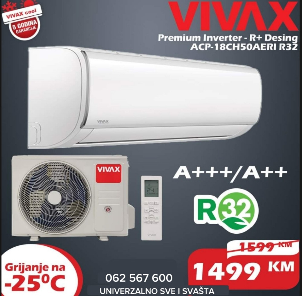 KLIMA VIVAX INVENTER 18 Ka 18CH50AERI — fotografija 1