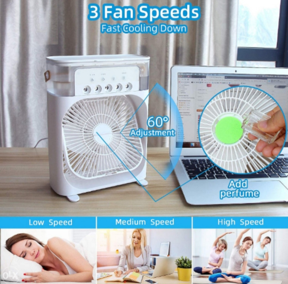 Mini Klima Ventilator Prijenosna Pokretna Klime Raspršivač Vode — fotografija 1