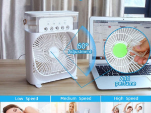 Mini Klima Ventilator Prijenosna Pokretna Klime Raspršivač Vode — fotografija 1