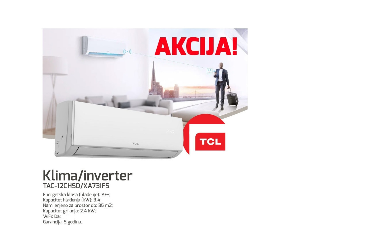 TCL KLIMA TAC-12CHSD/XA73IF - 12Ka — fotografija 1