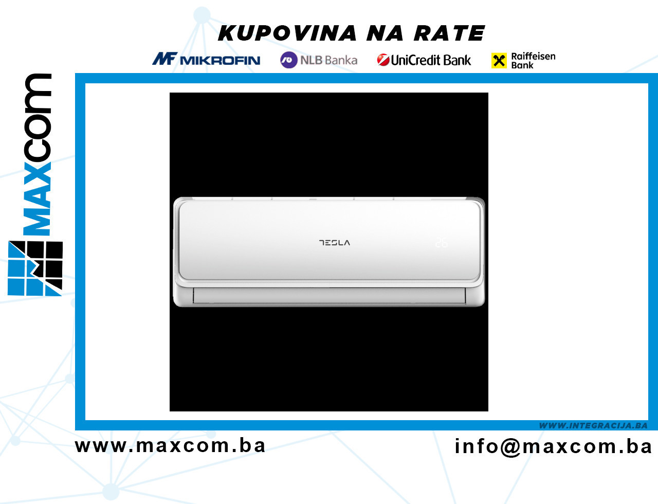 Tesla Klima uređaj, 12000Btu, 3.4  3.5 kW, Inverter, AA - TA36FF — fotografija 1