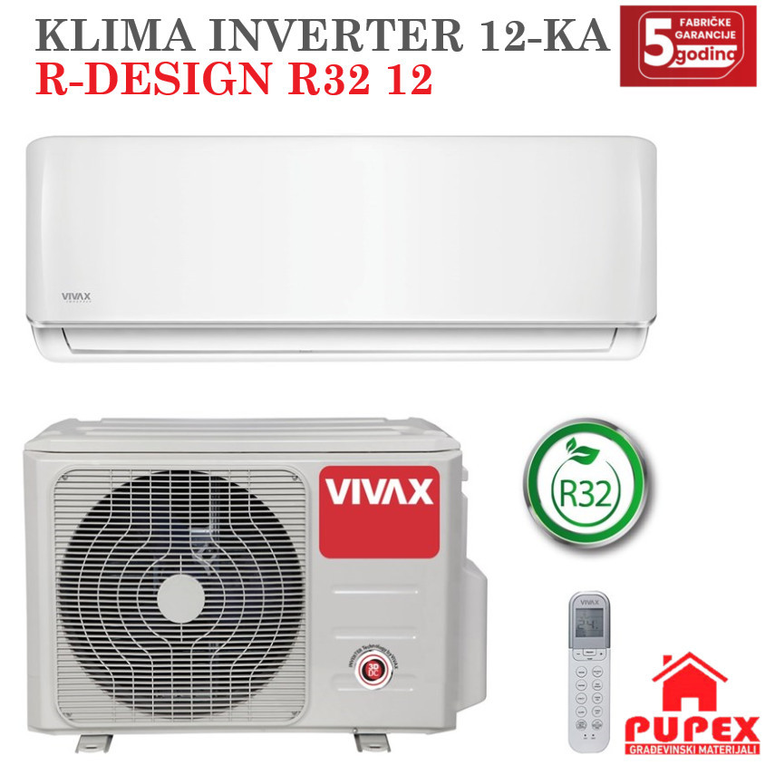 VIVAX KLIMA INVERTER R-DESIGN R32 12 -25 — fotografija 1