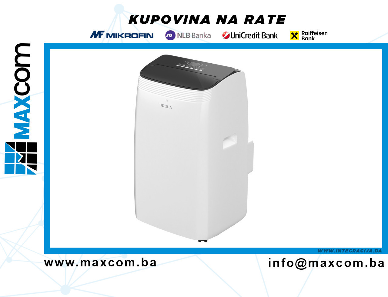 TESLA pok. klima TTMYW-12CHW Inverter, R290, Bijela 3,5kW, WiFi — fotografija 1
