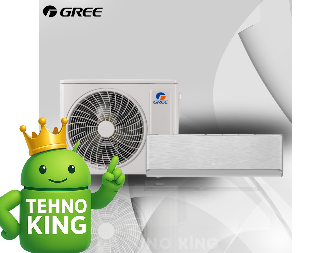 Gree Airy Inverter 18k Klima Uređaj (Siva) — fotografija 1
