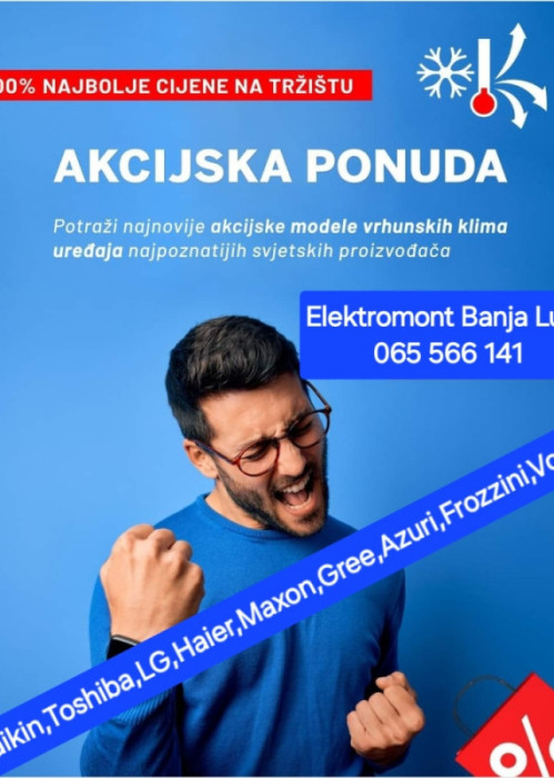 AKCIJA klima Gree 12 sa ugradnjom od 1200KM Elektromon Banja Luka — fotografija 1