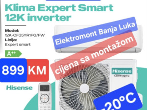 Hisense 18 klima KB50 inverter-25 grijač tacne Wi-Fi Banja Luka — fotografija 1