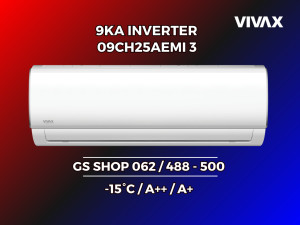 Klima VIVAX 9KA INVERTER -15 A++ 09CH25AEMI M DESIGN — fotografija 1