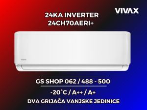 Klima VIVAX 24KA INVERTER -20 A++ 24CH70AERI+ R DESIGN — fotografija 1