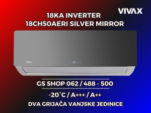 Klima VIVAX 18KA INVERTER -20 A+++ 18CH50AERI SILVER MIRROR — fotografija 1