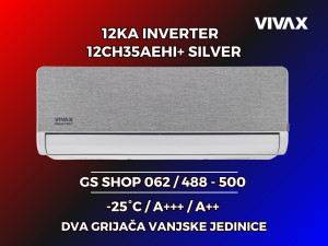 Klima VIVAX 12KA INVERTER -25 A+++ 12CH35AEHI+ SILVER — fotografija 1