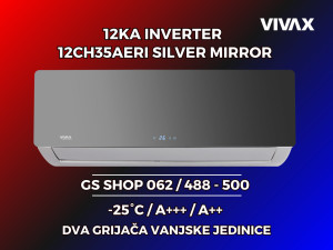 Klima VIVAX 12KA INVERTER -25 A+++ 12CH35AERI SILVER MIRROR — fotografija 1