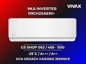 Klima VIVAX 9KA INVERTER -25 A+++ 09CH25AERI+ R DESIGN — fotografija 1